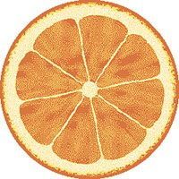 Детский коврик Сочный апельсин фризе MANGO 11173-160 КРУГ