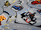 Детский ковер-палас с дорогами  Формула-1 серый