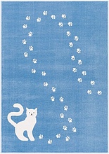 Ковер с котиком SOFT Kotek azure