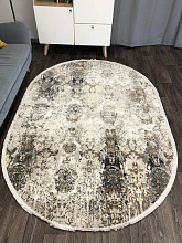 Ковер DOKU 9354B GREY / BROWN Овал