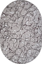 Ковер SILVER-A F389 GRAY Овал