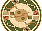OLYMPOS d077 CREAM-GREEN Круг