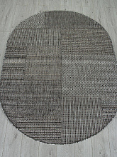 Ковер-циновка KAIR S139 DARK GRAY Овал