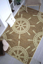 Ковер МОРСКОЙ Корабельные Штурвалы бежевый