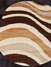 Ковер SHAGGY ULTRA S607 BEIGE-BROWN Овал