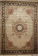 Ковер Индия шерсть шелк 14x14 SE-105 BEIGE / BURGANDY