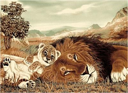 Ковер Фауна 50544 Лев и львенок