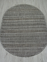 Ковер-циновка KAIR S157 DARK GRAY Овал