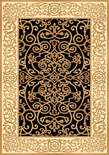 Ковер IZMIR D469 BLACK-YELLOW