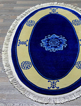 90 LINE WOOLEN HANDK-KNOTTED 6101 NAVY Овал