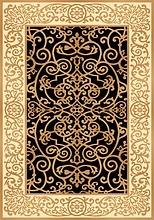 Ковер IZMIR D469 BLACK-YELLOW