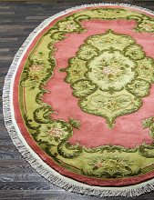 Ковер 90 LINE WOOLEN HANDK-KNOTTED SHD-6 PINK Овал