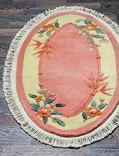 Ковер 90 LINE WOOLEN HANDK-KNOTTED SHD-116 PINK Овал