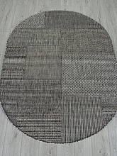 Ковер-циновка KAIR S139 DARK GRAY Овал