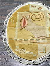 90 LINE WOOLEN HANDK-KNOTTED SHD-119 BEIGE Овал