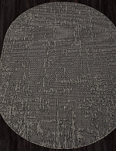 Ковер-циновка KAIR S136 BLACK-GRAY Овал