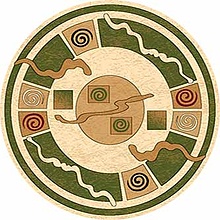 OLYMPOS d077 CREAM-GREEN Круг