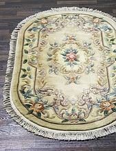 90 LINE WOOLEN HANDK-KNOTTED 50010 BEIGE Овал