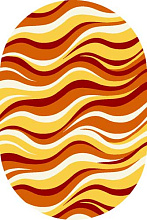 Ковер SUNRISE v817 ORANGE-YELLOW Овал