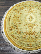 90 LINE WOOLEN HANDK-KNOTTED EG-36 CREAM Овал