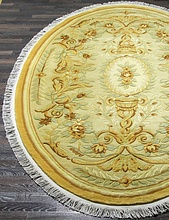 90 LINE WOOLEN HANDK-KNOTTED EG-36 CREAM Овал
