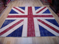 Ковер винтажный ручной работы Британский флаг Vintage Flag Patchwork 22229