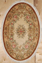 90 LINE WOOLEN HANDK-KNOTTED SHD-13 BEIGE Овал