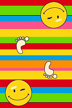 Детский ковер KIDS 38771 44988. Смайлик