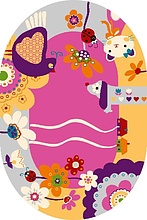 детский FUNKY IMI pink ОВАЛ