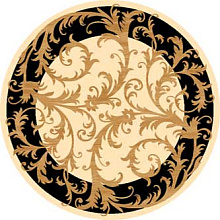 Ковер OLYMPOS d156 CREAM-BLACK Круг