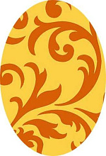 Ковер VISION DELUXE D129 YELLOW-ORANGE Овал