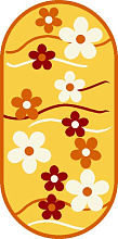 Ковер SUNRISE v117 YELLOW-ORANGE Овал