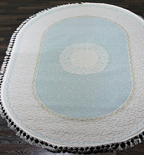 Ковер рельефный HUNKAR 7908 СИНИЙ / СИНИЙ Овал