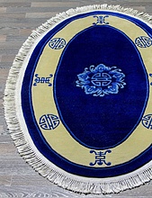 Ковер 90 LINE WOOLEN HANDK-KNOTTED 6101 NAVY Овал