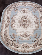 Ковер VALENCIA DELUXE 4015 L.BLUE-BROWN Овал