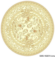 Рельефный ковер из вискозы VENEZIA 5095 192874 ivory КРУГ