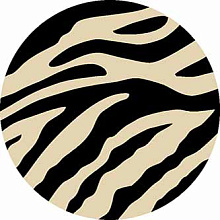 Ковер SUNRISE d130 CREAM-BLACK Круг