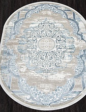 Ковер ALFANI Q018A BLUE FDY / CREAM SHRINK Овал