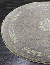 Индия шерсть шелк 14x14 867 LR.PURPLE / IVORY Круг