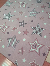 Детский ковер-палас ЗВЕЗДЫ СИЯЮТ-A розовый