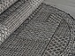 Ковер-циновка KAIR S148 DARK GRAY Овал