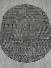 Ковер-циновка KAIR S148 DARK GRAY Овал