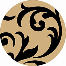 Ковер SUNRISE 2 D129 BEIGE-BLACK Круг