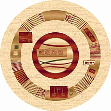 Ковер DA VINCI d025 CREAM-RED Круг