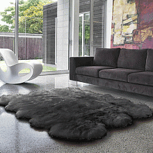 Овчина высокоплотная (накидка/ковер) ШЕСТЕРНАЯ сталь