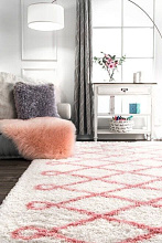 Ковер ручной работы SHAGGY MOROCCO ivory-pink