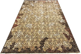 ручной работы Silk and Wool Solitude Brown Ivory