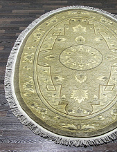 90 LINE WOOLEN HANDK-KNOTTED F095 NATURAL Овал