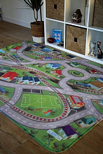 Детский развивающий 3D ковер с дорогами ГОРОДОК 86132