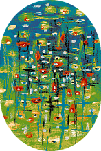 Ковер детский FUNKY GOS lime ОВАЛ